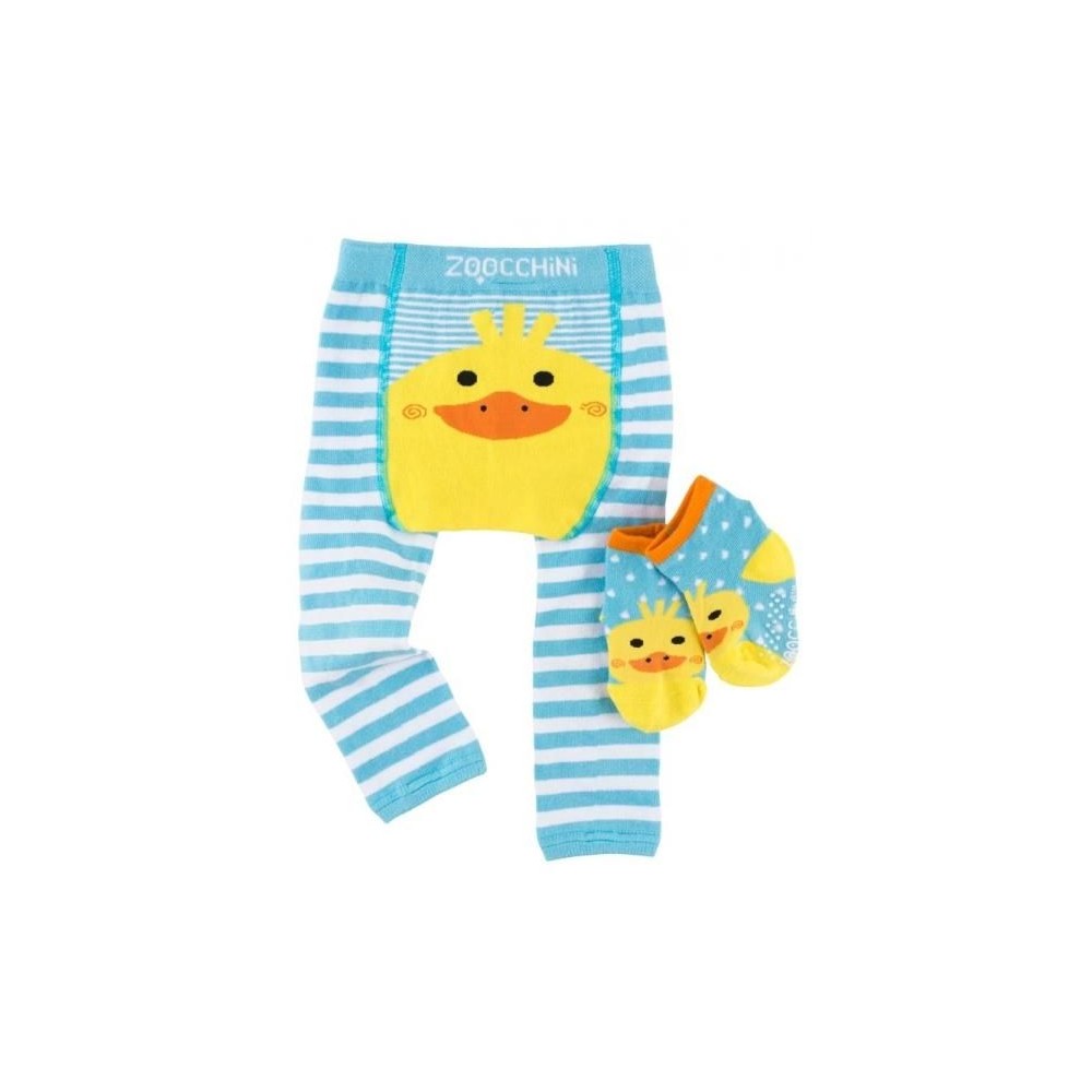Zoocchini Baby Leggings & Chaussettes Ensemble, flaques au canard