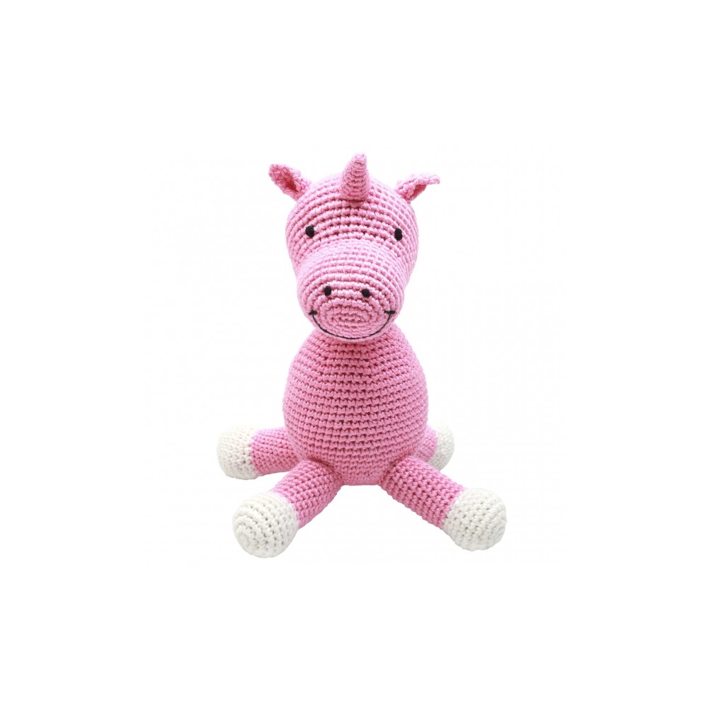 Häkel-Teddybär, Rosa Einhorn