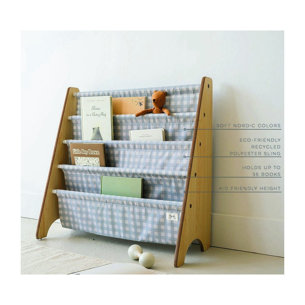 Bücherregal, Gingham Blue