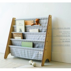 Bücherregal, Gingham Blue