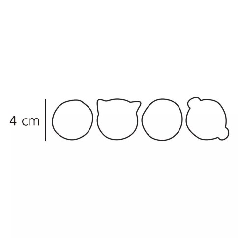 Selbstklebendes Vinyl mit Kreisen und Tiergesichtern, grau