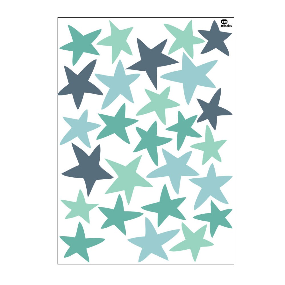 textile Wandaufkleber (1 Bogen), Sterne