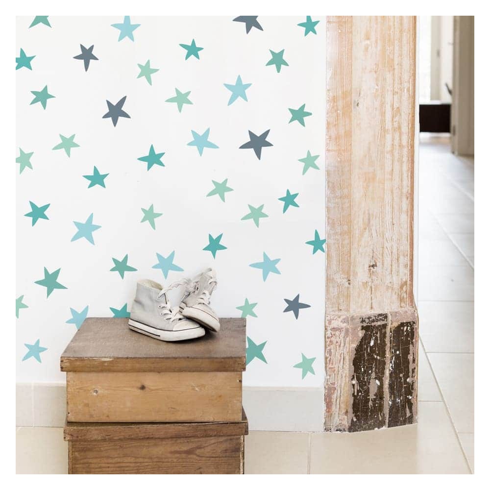 textile Wandaufkleber (1 Bogen), Sterne