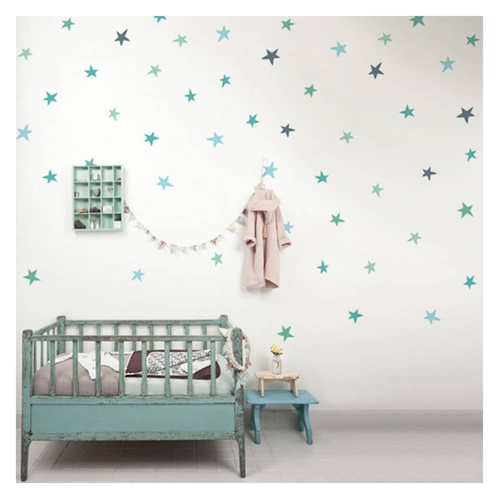 textile Wandaufkleber (1 Bogen), Sterne