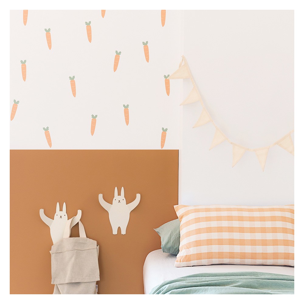textile Wandaufkleber (1 Bogen), Karotten