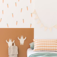 textile Wandaufkleber (1 Bogen), Karotten