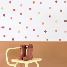 textile Wandaufkleber (1 Bogen), Animal Face