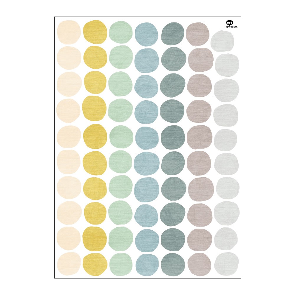 textile Wandaufkleber (1 Bogen), Pencil Dots