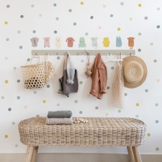 textile Wandaufkleber (1 Bogen), Pencil Dots