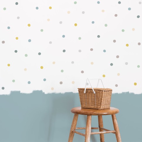 textile Wandaufkleber (1 Bogen), Pencil Dots