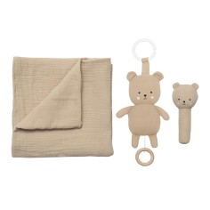 Geschenkset Geschenkset Babydecke/Spieluhr/Rassel Teddy / Braun
