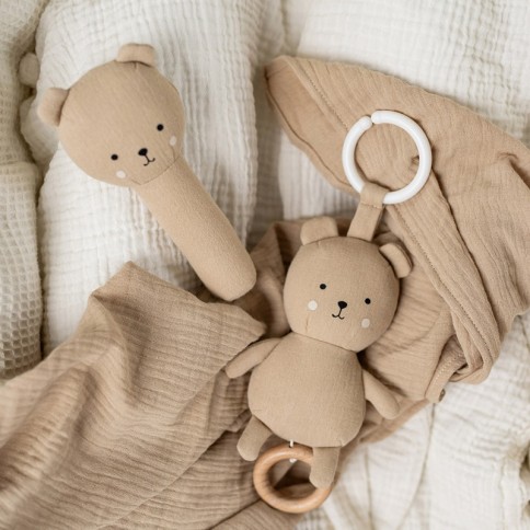 Geschenkset Geschenkset Babydecke/Spieluhr/Rassel Teddy / Braun