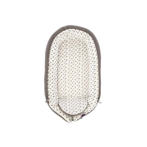 "HOME" Nestchenkorb Premium weiss mit grauen Sternen