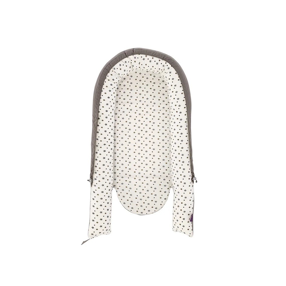 "HOME" Nestchenkorb Premium weiss mit grauen Sternen