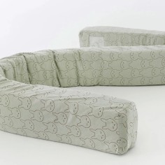 Bettschlange Kuschelhase grün