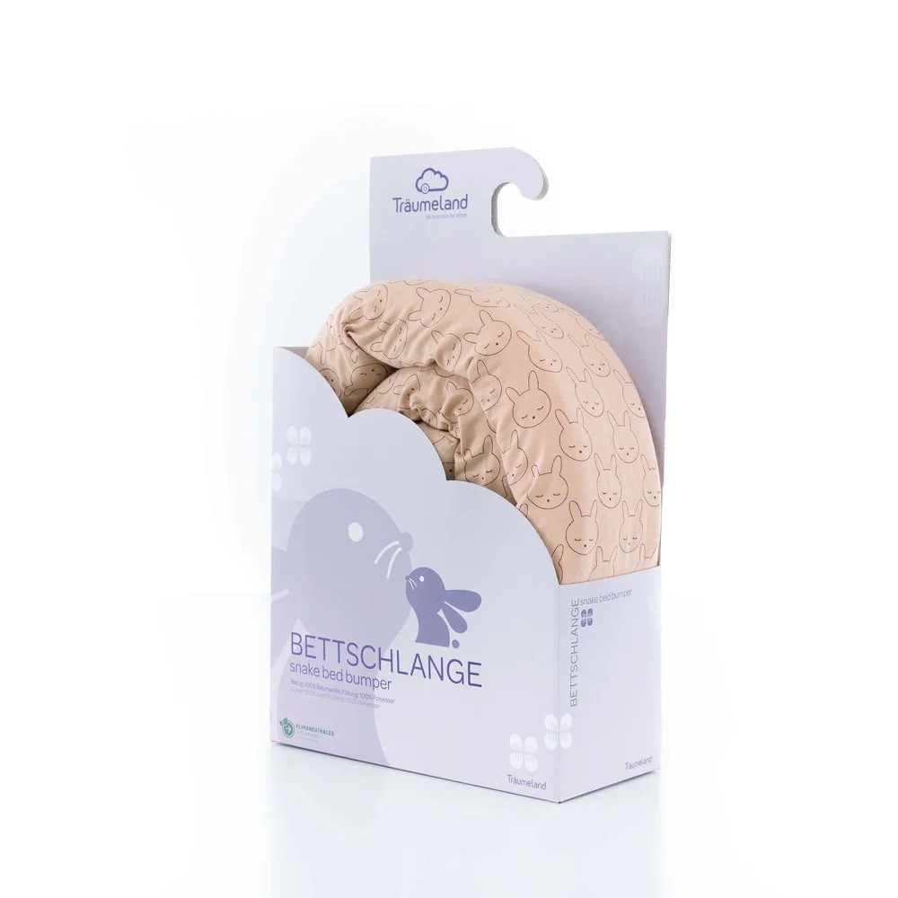 Bettschlange Kuschelhase beige