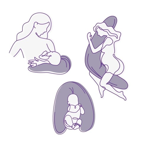 Stillkissen graue Sterne