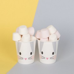 My Little Day Kartonbecher, Hase, 8-er Pack