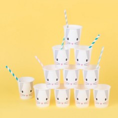 My Little Day Kartonbecher, Hase, 8-er Pack