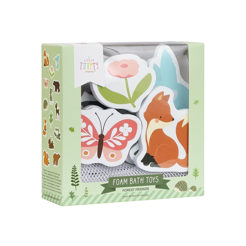 Schaumstoff Badespielzeug inkl. Aufbewahrungsnetz / Waldfreunde