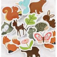 Schaumstoff Badespielzeug inkl. Aufbewahrungsnetz / Waldfreunde