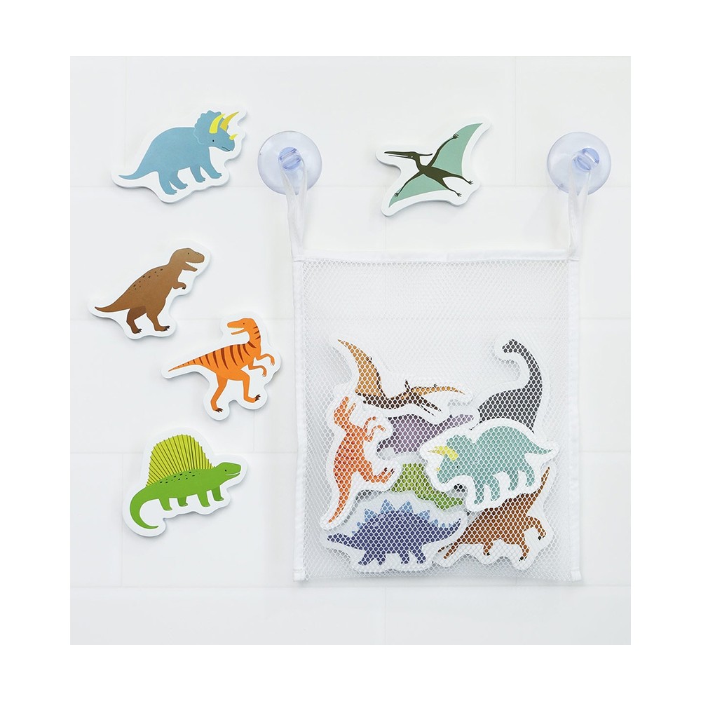 Schaumstoff Badespielzeug inkl. Aufbewahrungsnetz / Dinosaurier