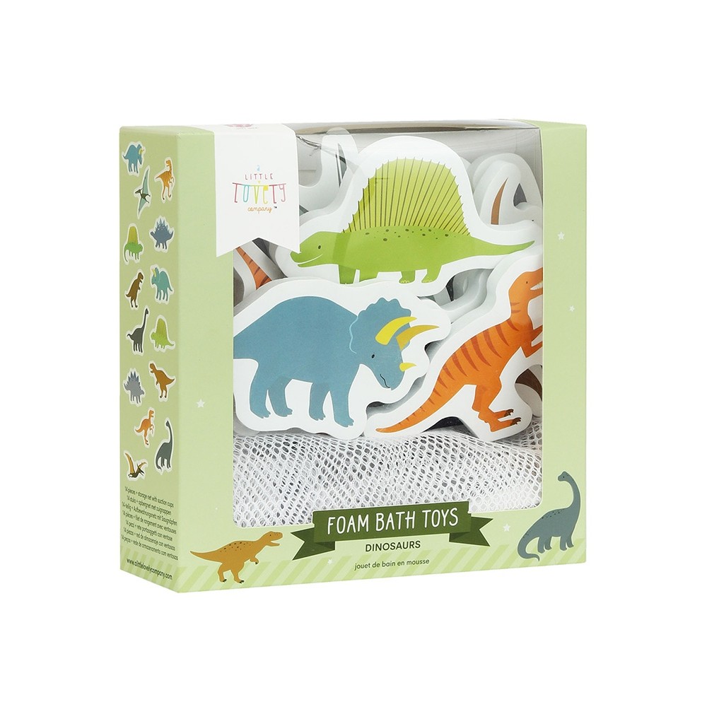 Schaumstoff Badespielzeug inkl. Aufbewahrungsnetz / Dinosaurier