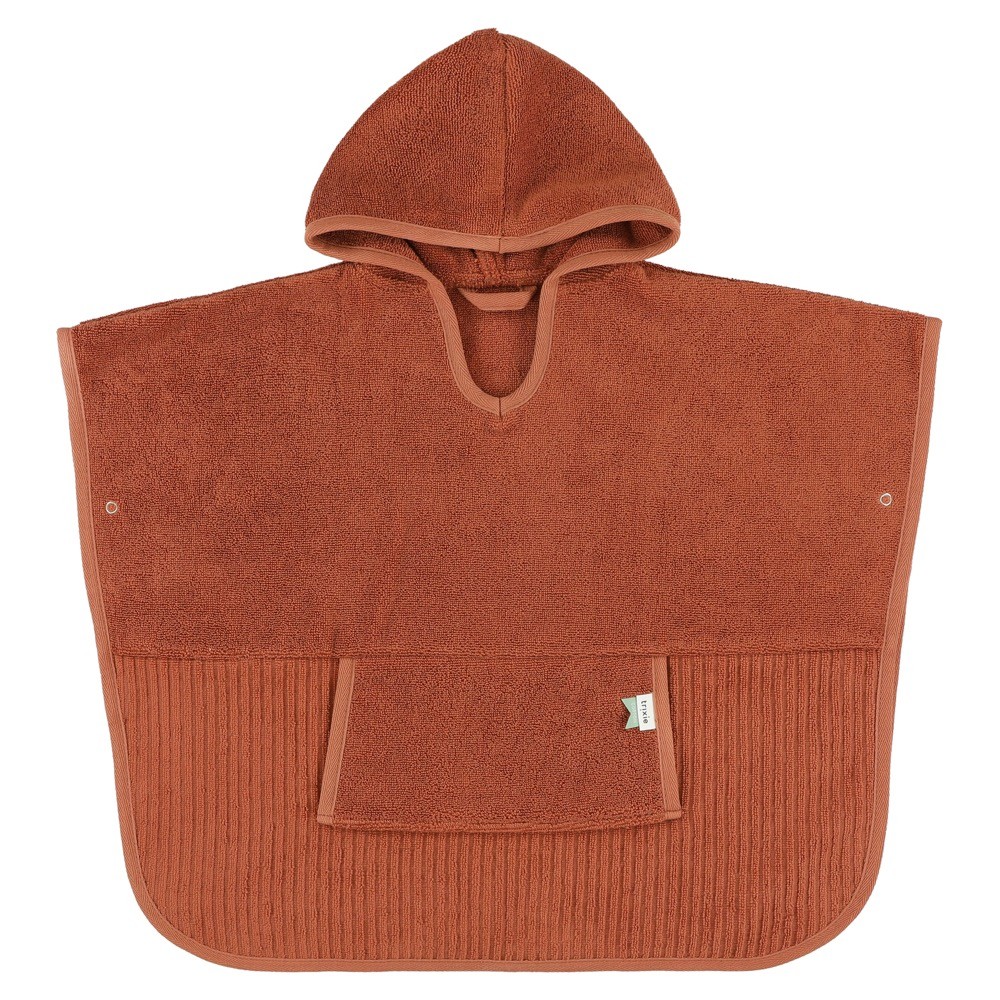 Kapuzenbadetuch Poncho, Hush Rust