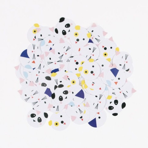 My Little Day Confettis en papier de soie, mini-animaux