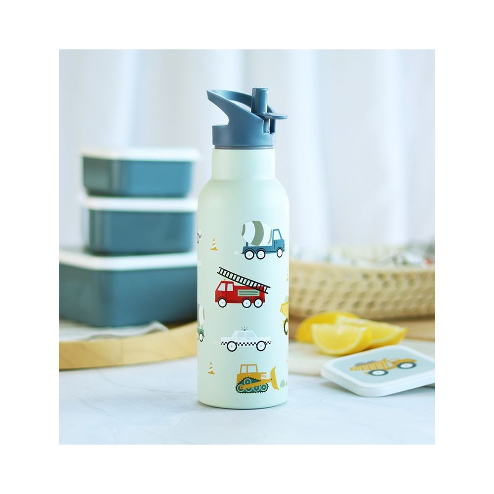 Edelstahl Trinkflasche - Baustelle (500 ml)