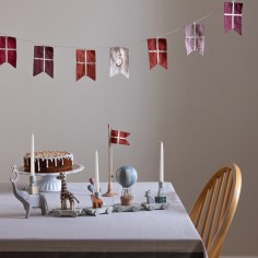 Geburtstagsfahne Wimpel, Zahlen 0-9, Bio-Baumwolle