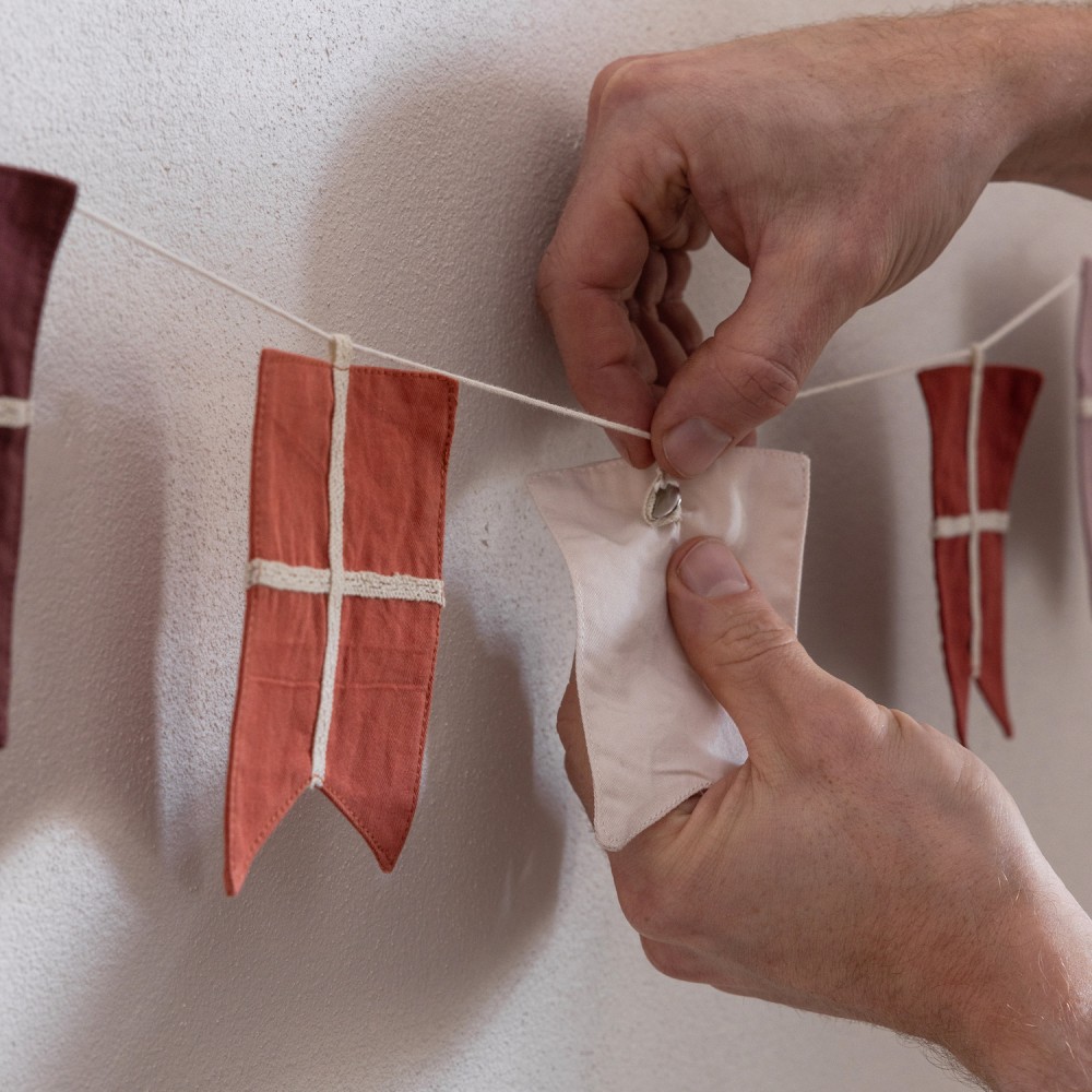 Geburtstagsfahne Wimpel, Zahlen 0-9, Bio-Baumwolle