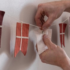 Geburtstagsfahne Wimpel, Zahlen 0-9, Bio-Baumwolle