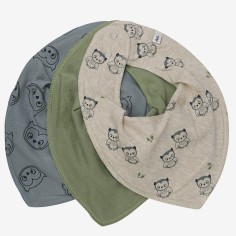 Bandana Halstücher 3er Set, Eule
