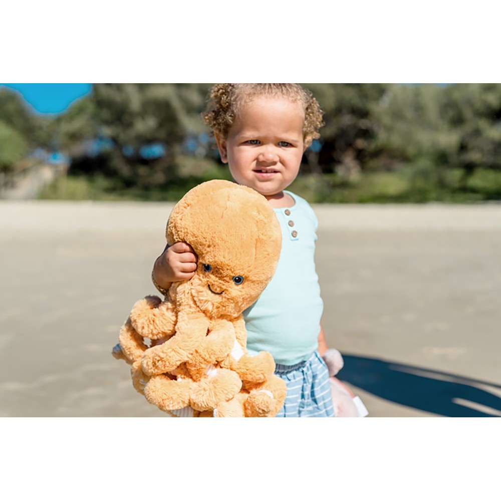 Kuscheltier Oktopus Ollie / Gr. M / Orange