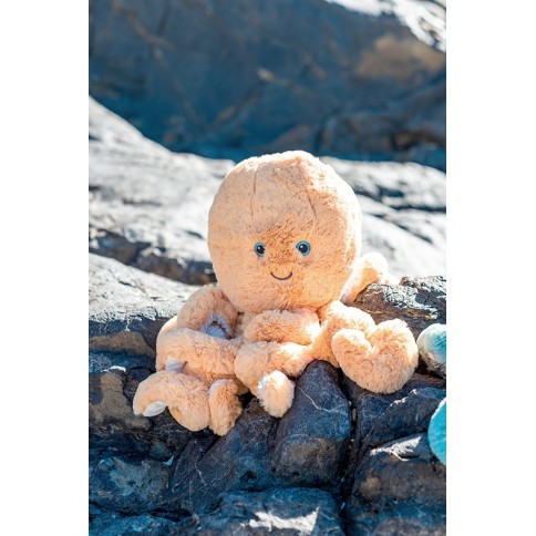 Kuscheltier Oktopus Ollie / Gr. M / Orange