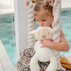 Kuscheltier Lamm Lee / Gr. M / Weiß