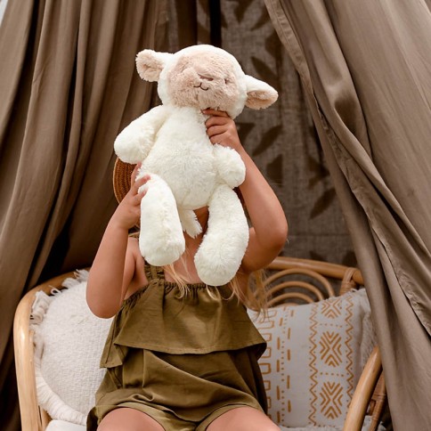 Kuscheltier Lamm Lee / Gr. M / Weiß