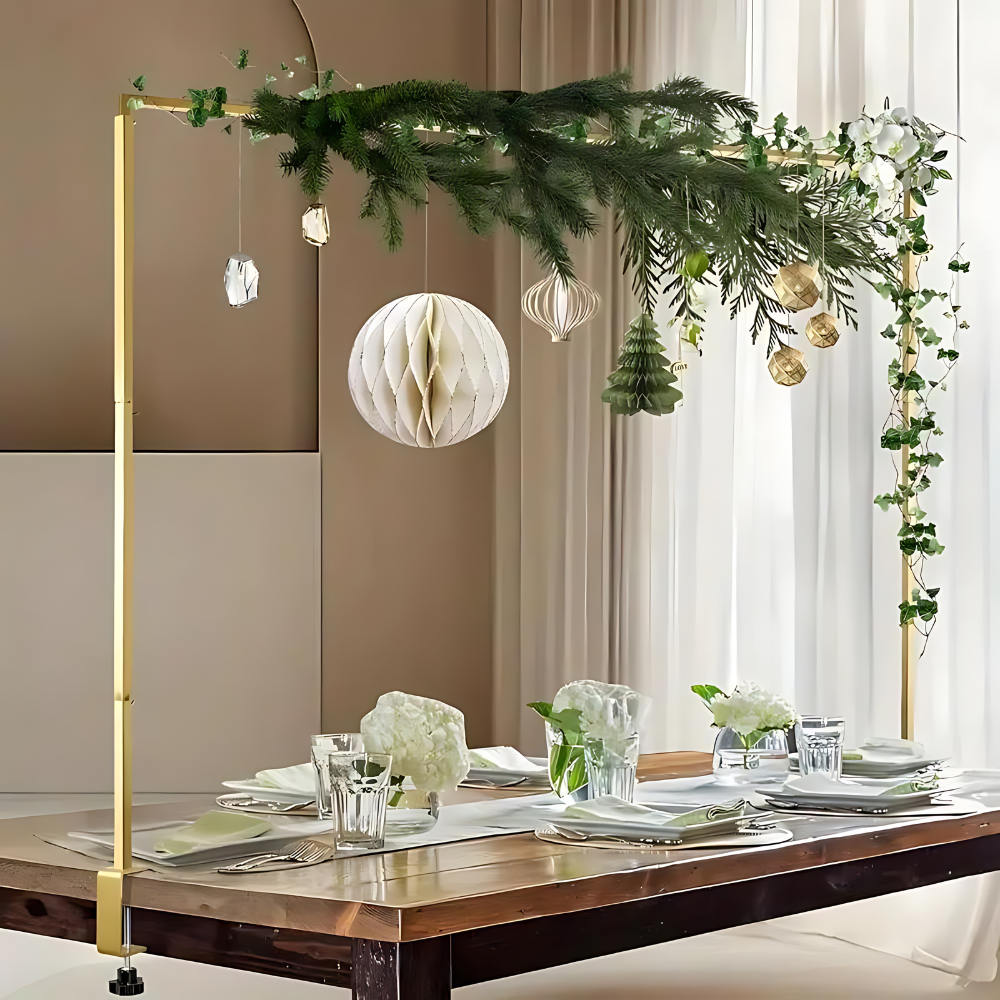 affichage de table de décoration réglable, or