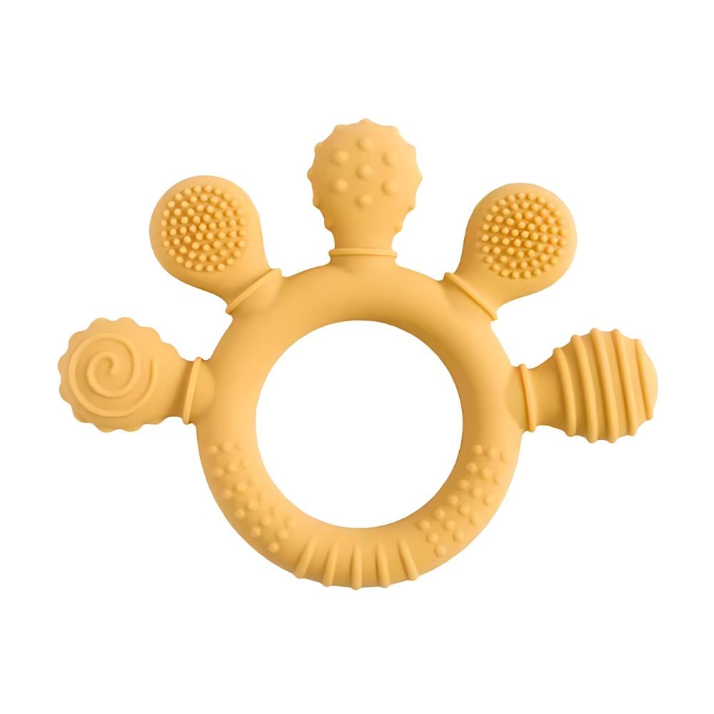 Silicone Beissring Jeu Bague, moutarde