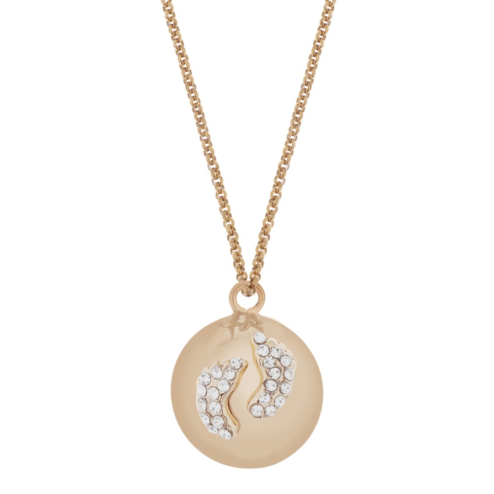 Bola-Kugel / Schwangerschaftskette Eva, Füsschen Rose Gold