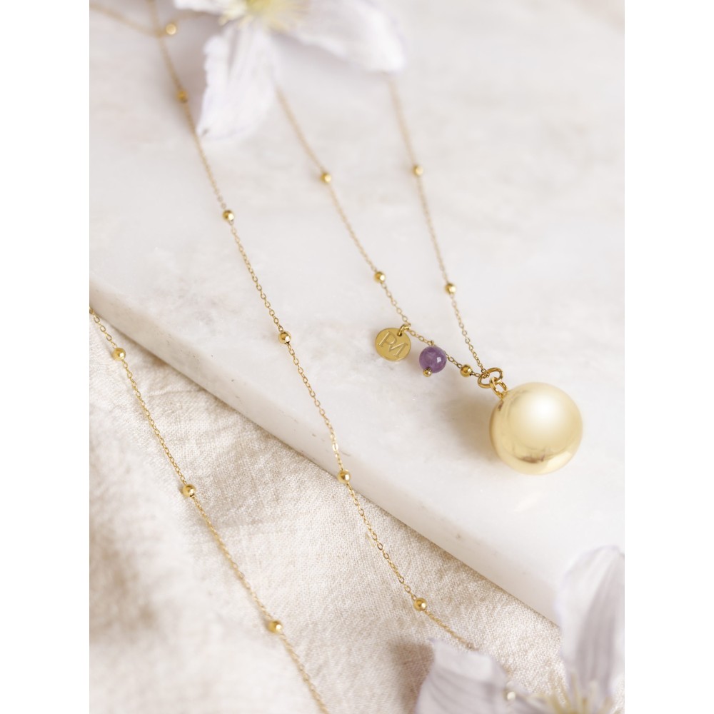 Bola-Kugel / Schwangerschaftskette Olivia, Amethyst