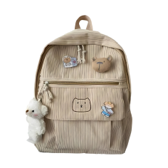 Kinder Rucksack Velvet, Offwhite