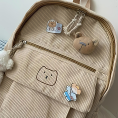 Kinder Rucksack Velvet, Offwhite