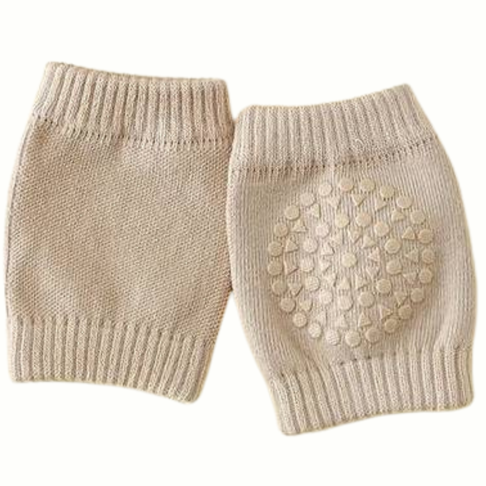 Baby Knieschoner mit Anti-Rutsch Haftung, Beige