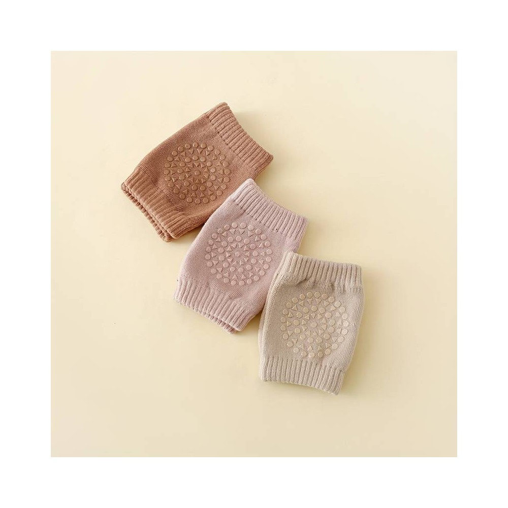 Baby Knieschoner mit Anti-Rutsch Haftung, Beige