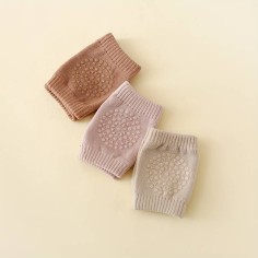 Baby Knieschoner mit Anti-Rutsch Haftung, Beige
