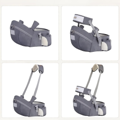 Babytrage Hüftsitz, Grau