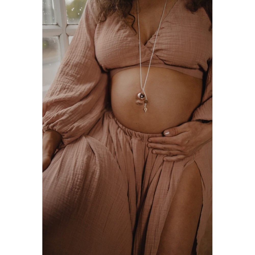 Bola-Kugel / Schwangerschaftskette Sofie, Herz/ Rose