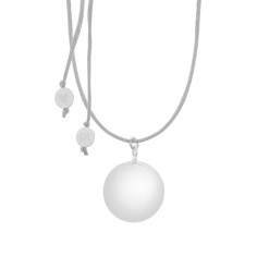 Bola-Kugel / Schwangerschaftskette Sofie, Silber/ Grau